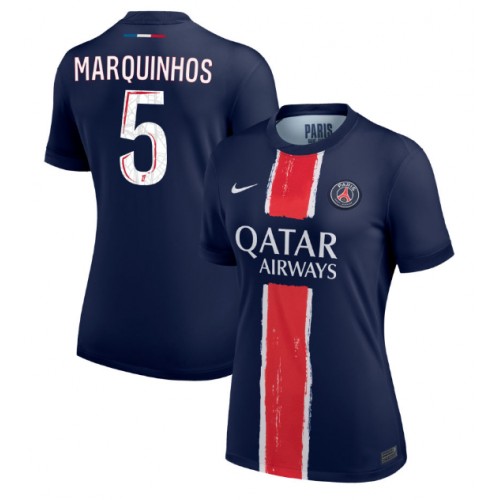 Dres Paris Saint-Germain Marquinhos #5 Domaci za Žensko 2024-25 Kratak Rukav